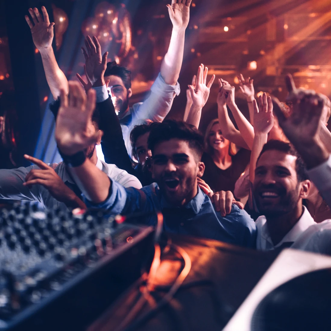 Crowd enjoying a DJ performance