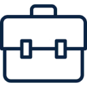Simple blue briefcase graphic